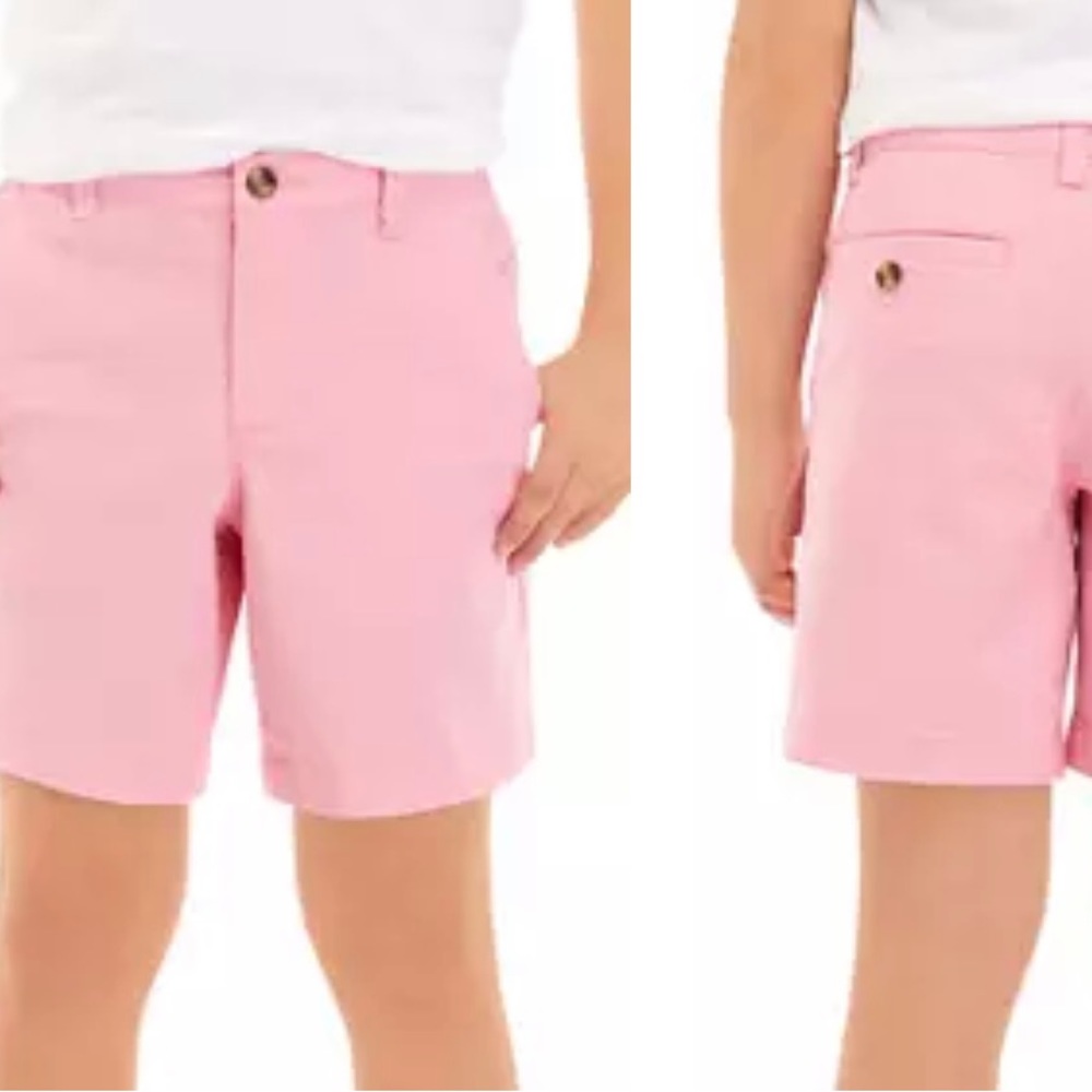 Polo, Ralph Lauren, big boys preppy, pink twill shorts, adjustable waist,